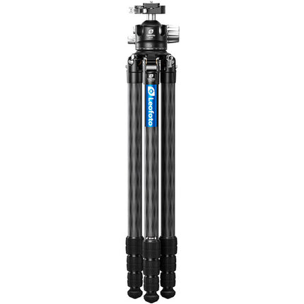 Leofoto LM-324CLX trípode de fibra de carbono 4 secciones 55 lb con cabeza de bola LH-55LR y estuche de transporte