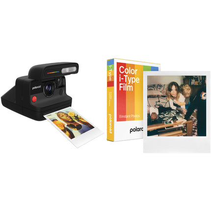 Cámara Instantánea Polaroid Flip Negra 8 Fotos con Flash y Autofocus