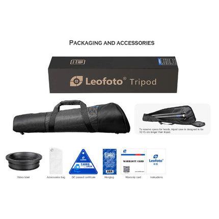 Leofoto LM-364CX Trípode de Fibra de Carbono 60.4 Pulg Altura Máx 66 lb Capacidad