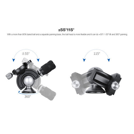 Leofoto LM-364CX Trípode de Fibra de Carbono 60.4 Pulg Altura Máx 66 lb Capacidad