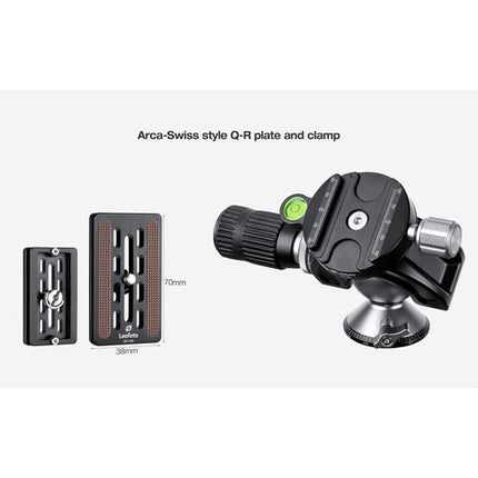 Leofoto LM-364CX Trípode de Fibra de Carbono 60.4 Pulg Altura Máx 66 lb Capacidad