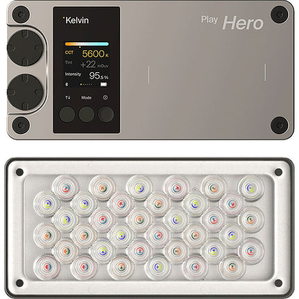Kelvin Play Hero RGBACL Panel de Luz LED portátil 5600K 1202 Lux batería Li-Ion