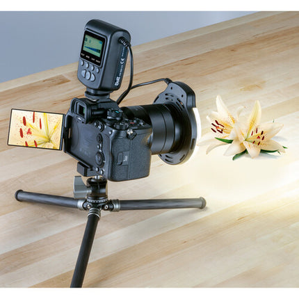 Bolt VM-160-V2 Luz Anillo LED Macro 18 LEDs 8 Niveles Brillo 3200K Filtro