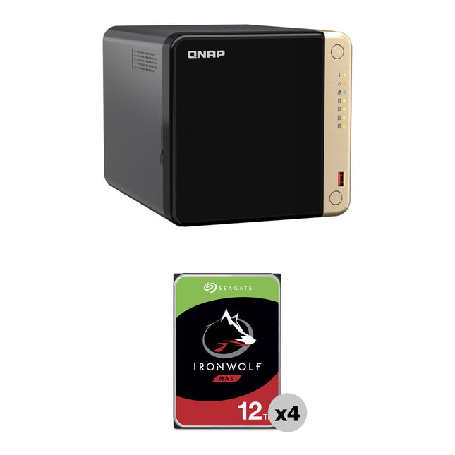 QNAP TS-464 NAS 48TB 4 Bahías 4x12TB 7200rpm SATA III 8GB RAM