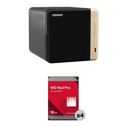 QNAP TS-464 72TB NAS 4 Bahías 4x18TB 7200rpm SATA III HDD