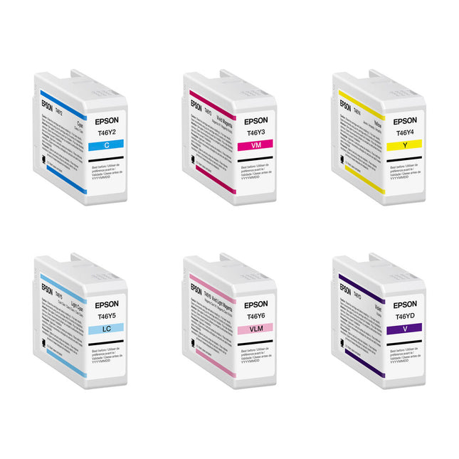 Epson T46Y Cartucho de Tinta UltraChrome PRO10 6 Colores 50mL para SureColor P900 17"