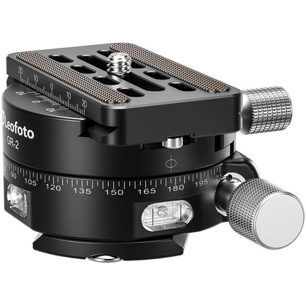 Leofoto GR-2 Adaptador Giratorio para Trípode con Base 360° y Placa Rápida 70mm