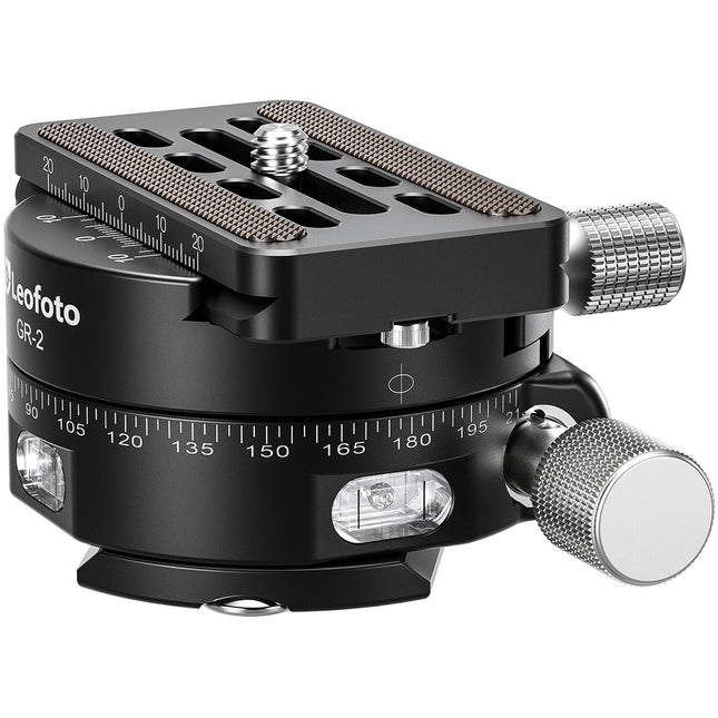 Leofoto GR-2 Adaptador Giratorio para Trípode con Base 360° y Placa Rápida 70mm