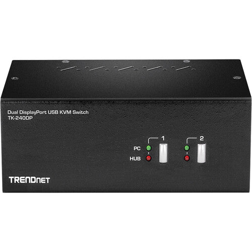 TRENDnet TK-240DP Switch KVM DisplayPort doble 2 puertos 4K 60Hz 2 USB-A