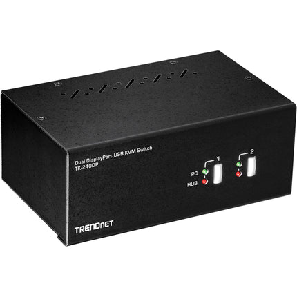 TRENDnet TK-240DP Switch KVM DisplayPort doble 2 puertos 4K 60Hz 2 USB-A