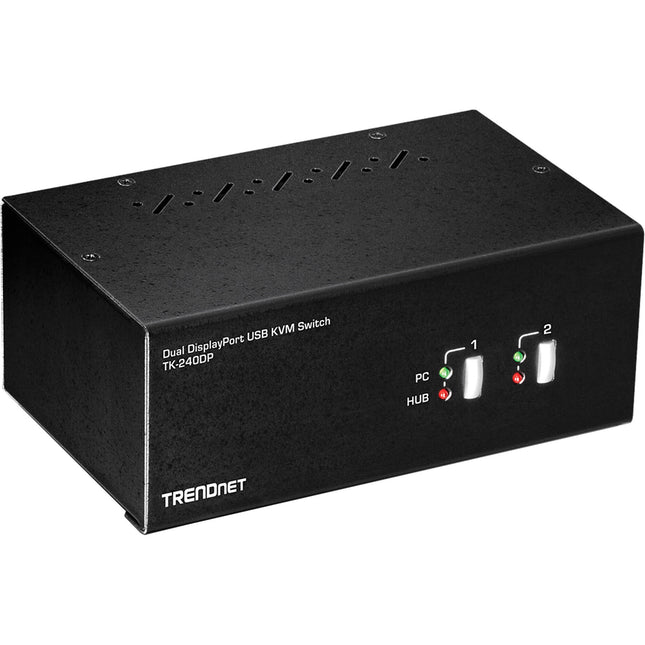 TRENDnet TK-240DP Switch KVM DisplayPort doble 2 puertos 4K 60Hz 2 USB-A