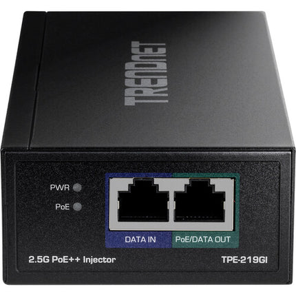TRENDnet TPE-219GI Inyector PoE++ 2.5G 90W con Puertos Ethernet 2.5 Gb/s