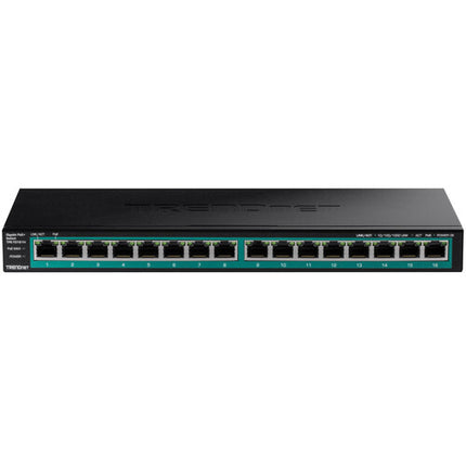 TRENDnet TPE-TG161H Switch de Red 16 Puertos Gigabit PoE+ 120W Rackmount