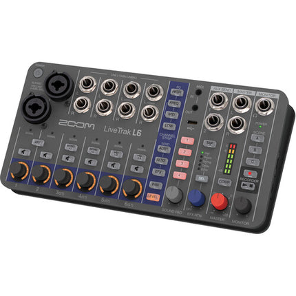 Zoom LiveTrak L-6 Mezclador Digital portátil 6 Canales Multitrack USB
