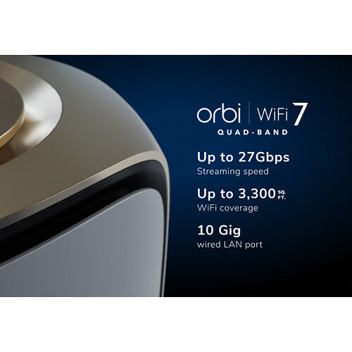 Netgear Orbi 970 BE27000 Satélite Wi-Fi Quad Banda 27 Gb/s 3300 m²