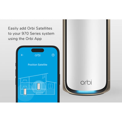 Netgear Orbi 970 BE27000 Satélite Wi-Fi Quad Banda 27 Gb/s 3300 m²
