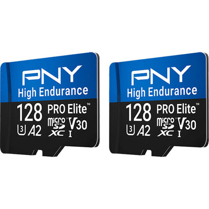 PNY 128GB PRO Elite High Endurance tarjeta microSDXC UHS-I V30 2-Pack