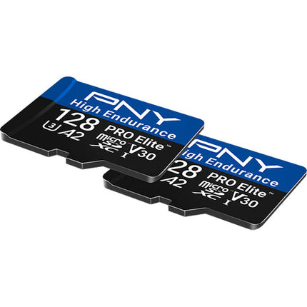 PNY 128GB PRO Elite High Endurance tarjeta microSDXC UHS-I V30 2-Pack
