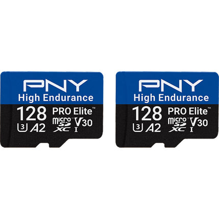 PNY 128GB PRO Elite High Endurance tarjeta microSDXC UHS-I V30 2-Pack
