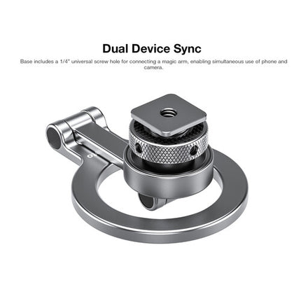 Leofoto Soporte Magnético para Teléfono con Montura Fría Compatible MagSafe y Aleación de Aluminio de Grado Aeroespacial