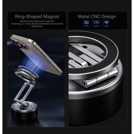 Leofoto Soporte Magnético para Teléfono con Ventosa Eléctrica CNC-Aluminio MagSafe Compatible