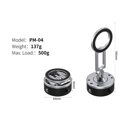 Leofoto Soporte Magnético para Teléfono con Ventosa Eléctrica CNC-Aluminio MagSafe Compatible