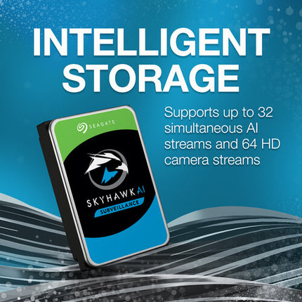 Seagate 16TB SkyHawk AI HDD de Vigilancia 7200 rpm SATA III 3.5"
