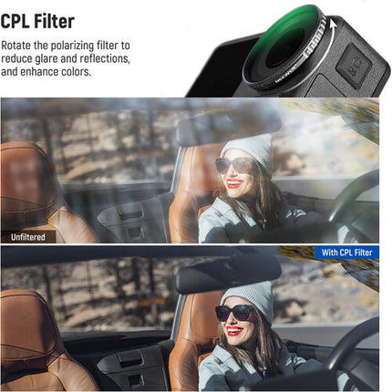 Neewer FL-A12 4 Filtros para DJI Osmo Action 4 y 5 Pro CPL ND8 ND16 ND32 con Estuche