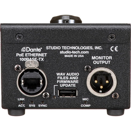 Studio Technologies Model 354A Talk Station estación de intercomunicador con Dante PoE soporte micrófono GME-3-12