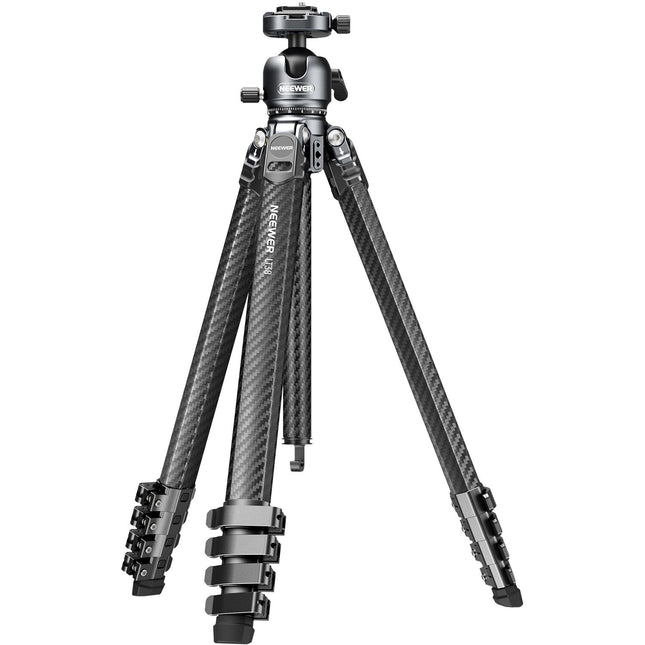 Neewer LT38 Tripode de Viaje de Fibra de Carbono 61 Pulg con Cabezal Panoramico 22 lb Carga Maxima