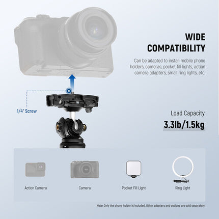 Neewer TP38 Tripode de Escritorio para Teléfono y Cámara 15 Pulgadas Capacidad 3.3 lb