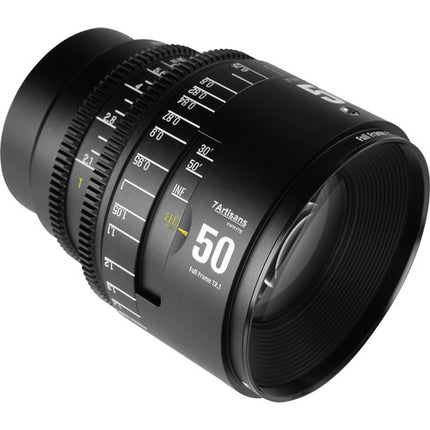 7Artisans INFINTE 50mm T2.1 Objetivo Cine Full Frame 46.8° FOV ARRI PL Negro