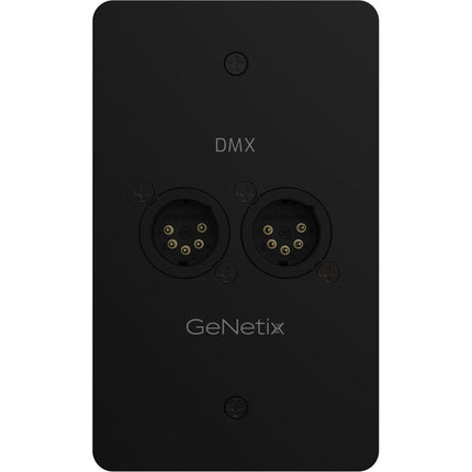 ChamSys GeNetix DMX Passthrough Placa de Pared Dual Puerto Negro