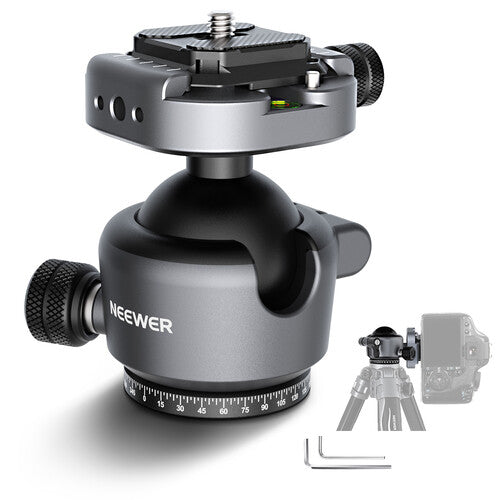 Neewer GM41 Cabezal Esférico Bajo Perfil para Trípode Capacidad 10 kg Arca-Type QR