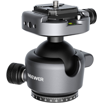 Neewer GM41 Cabezal Esférico Bajo Perfil para Trípode Capacidad 10 kg Arca-Type QR
