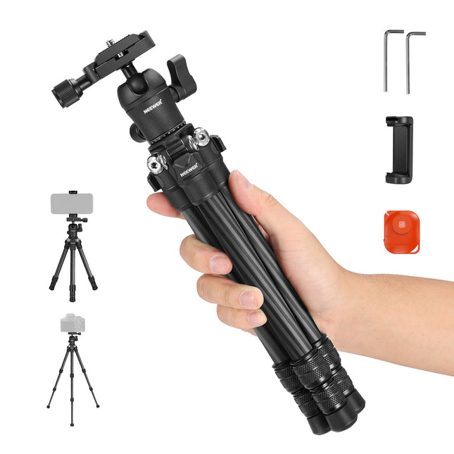 Neewer TP09 Tripode de Mesa Carbono 20 Pulgadas Capacidad 11 lb con Cabezal 360 grados