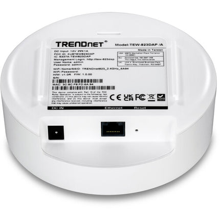 TRENDnet TEW-823DAP Punto de Acceso Inalámbrico Dual-Banda AC1300 Wi-Fi 5 1267Mb/s PoE Interior