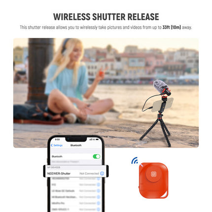 Neewer T72 Mini Trípode Flexible para Cámara con Mando y Soporte para Teléfono