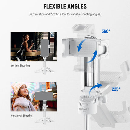 Neewer P15 Palo Selfie Plegable Trípode con Control Bluetooth 33' Alcance Ajuste 9 a 15"