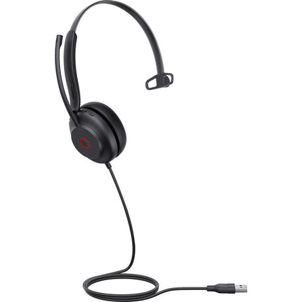 Yealink UH35 Mono Auriculares USB Monoaural con Micrófonos Dual Cancelación de Ruido y Control de Llamadas
