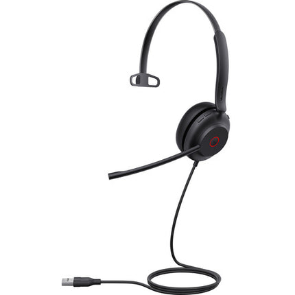 Yealink UH35 Mono Auriculares USB Monoaural con Micrófonos Dual Cancelación de Ruido y Control de Llamadas