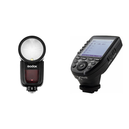 Godox V1 TTL Flash y XProS Disparador para Sony con 480 Flashes y Alcance 100m