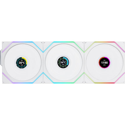 Lian Li 120mm UNI FAN TL LCD Ventilador de caja RGB blanco 3 x 1900 rpm 62 CFM