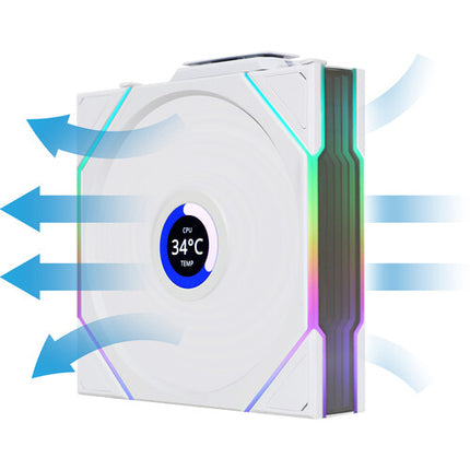 Lian Li 120mm UNI FAN TL LCD Ventilador de caja RGB blanco 3 x 1900 rpm 62 CFM