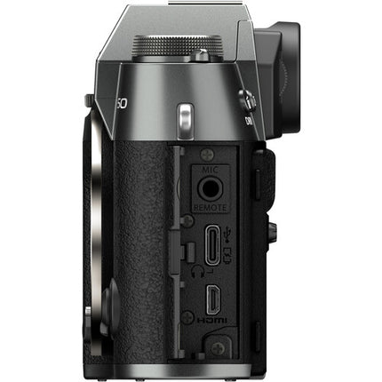 FUJIFILM X-T50 Cámara sin Espejo 40.2MP 4K 60p con Lente 15-45mm y Kit Básico