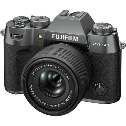 FUJIFILM X-T50 Cámara sin Espejo 40.2MP 4K 60p con Lente 15-45mm f/3.5-5.6