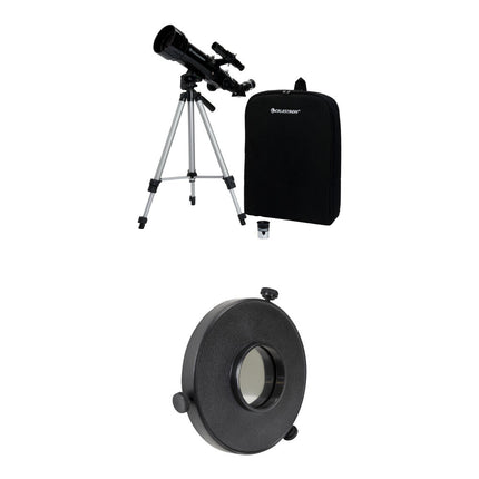 Celestron Travel Scope 70mm f/5.7 Telescopio Refractor Kit con Filtro Solar Seguro