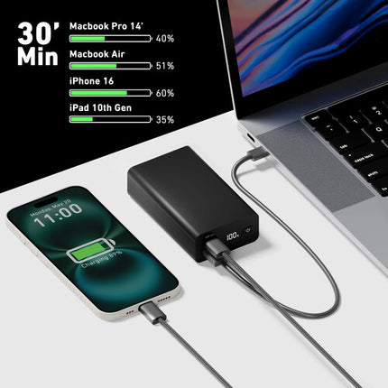 CODi Power Bank portátil 20000mAh 65W USB-C carga rápida