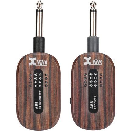 Xvive Audio A58 Sistema Inalámbrico para Guitarra 5.8 GHz Alcance 30 m Rosewood
