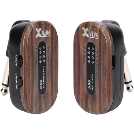 Xvive Audio A58 Sistema Inalámbrico para Guitarra 5.8 GHz Alcance 30 m Rosewood
